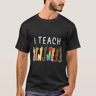 I Teach Kindness Autism African Lgbt Pride Teacher T-Shirt