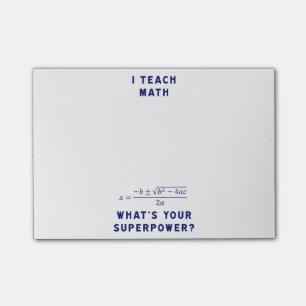 I Teach Math What's Your Superpower? Post-it Notes