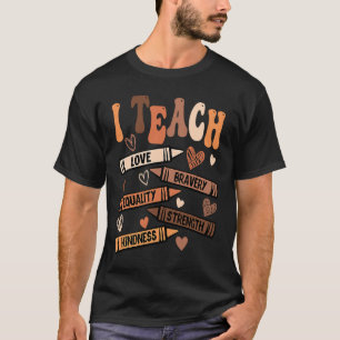 I Teach Melanin Afro African Black History Month T T-Shirt
