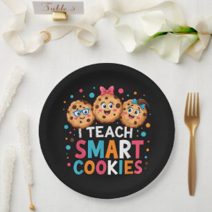 I Teach Smart Cookies Back to School Teacher Paper Plate