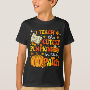 I Teach The Coolest Pumpkins In The Patch Teacher  T-Shirt