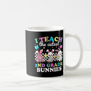 I Teach The Cutest 2nd Grade Bunnies Funny Easter Coffee Mug