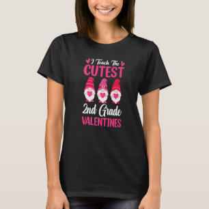 I Teach The Cutest 2nd Grade Three Gnome Teachers T-Shirt