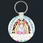 i teach the cutest 4th grade bunnies rainbow, retr key ring<br><div class="desc">Durable and lightweight keychain featuring a vibrant,  high-quality print,  perfect for keys,  bags,  backpacks,  small gifts,  souvenirs,  and everyday accessories.</div>