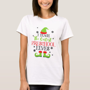 I Teach The Cutest Little Elves Christmas Teacher T-Shirt