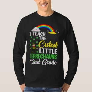 I Teach The Cutest Little Leprechauns 2nd Grade Te T-Shirt