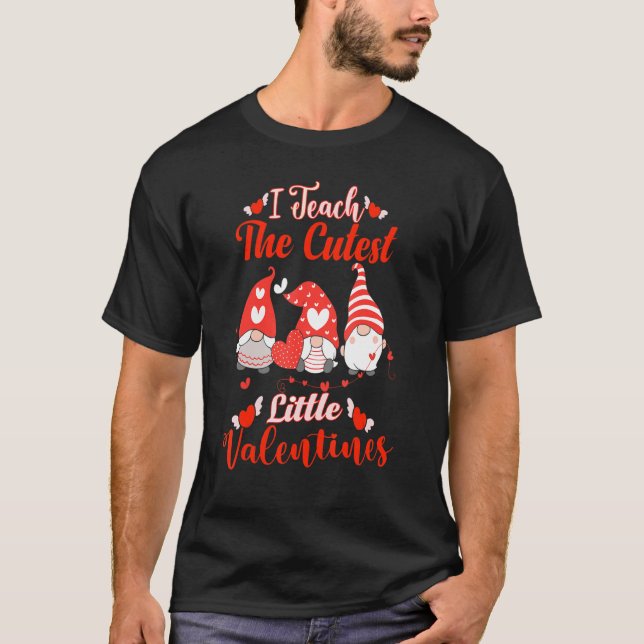 I Teach The Cutest Little Valentines Women Gnome T T-Shirt (Front)