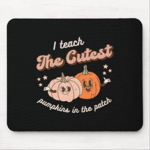I Teach The Cutest Pumpkins In The Patch Retro Tea Mouse Pad