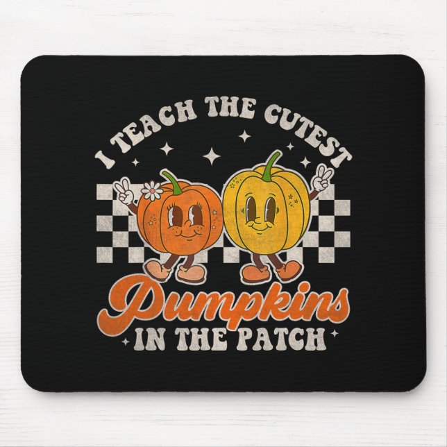 I Teach The Cutest Pumpkins In The Patch Retro Tea Mouse Pad (Front)