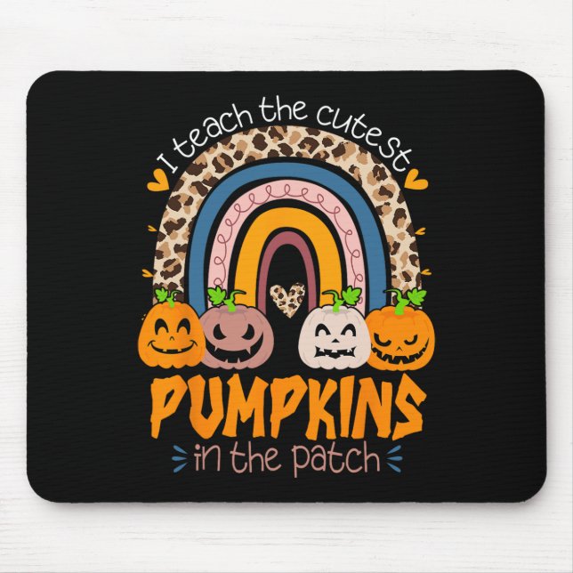 I Teach The Cutest Pumpkins In The Patch Retro Tea Mouse Pad (Front)