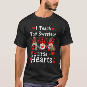 I Teach The Sweetest Hearts Gnomes Teacher Valenti T-Shirt