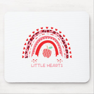 I Teach The Sweetest Hearts Rainbow Teacher Valent Mouse Pad