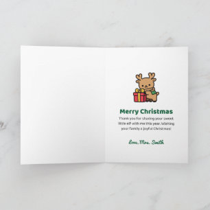 I Teach the Sweetest Little Elves Personalised Card