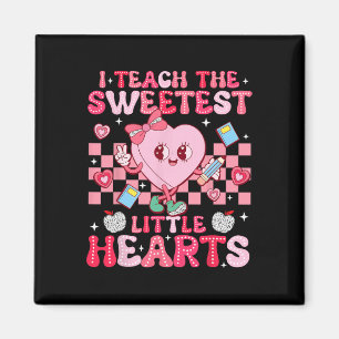 I Teach The Sweetest Little Heart Teacher Valentin Magnet