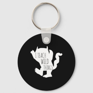 I Teach Wild Things Monster  Fun Halloween Gifts  Key Ring