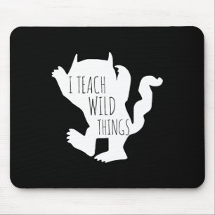 I Teach Wild Things Monster Fun Halloween Gifts Mouse Pad
