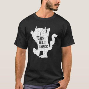 I Teach Wild Things teacherlife Halloween Monster  T-Shirt