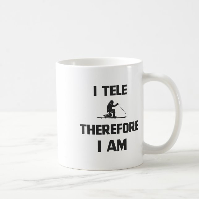 I Tele Therefore I Am  Coffee Mug (Right)