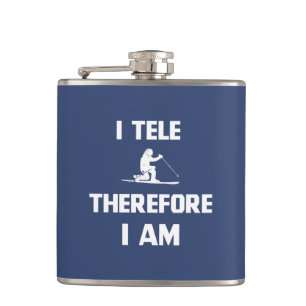 I Tele Therefore I Am Hip Flask