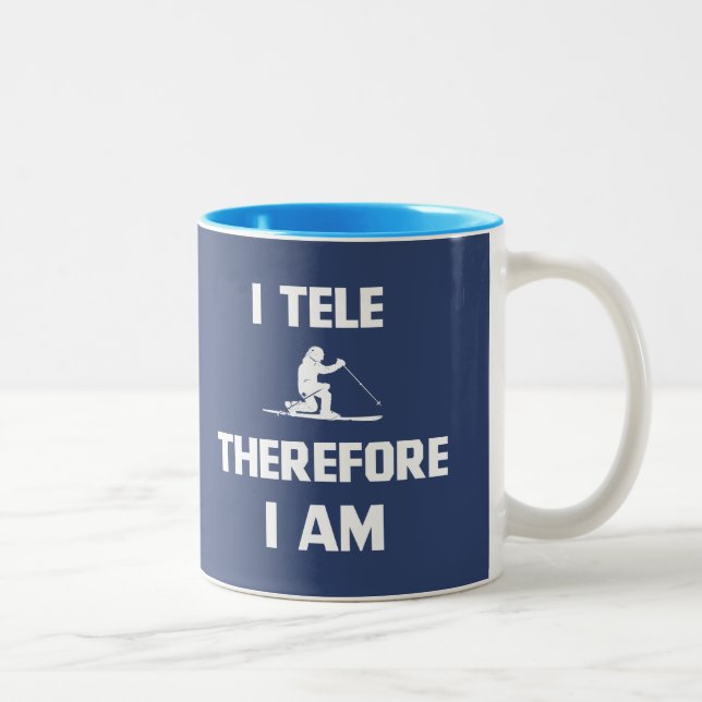 I Tele Therefore I Am Two-Tone Coffee Mug (Right)