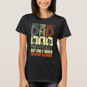 I Tell Dad Jokes Periodically Retro 80s Element Fa T-Shirt