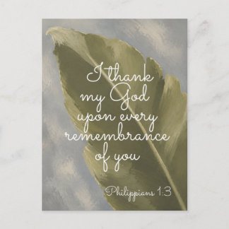 I THANK MY GOD | Philippians 1:3 | Teacher Gift Postcard