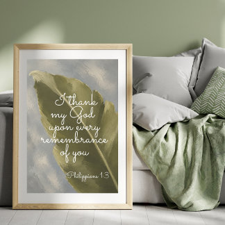 I THANK MY GOD | Philippians 1:3 | Teacher Gift Poster