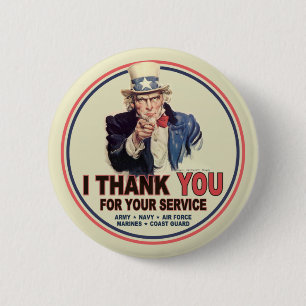 I Thank You 6 Cm Round Badge