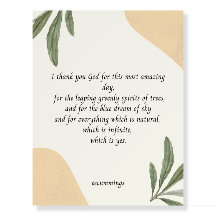 "i thank you god" Poster eecummings