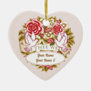 I Thee Wed  custom wedding ornament