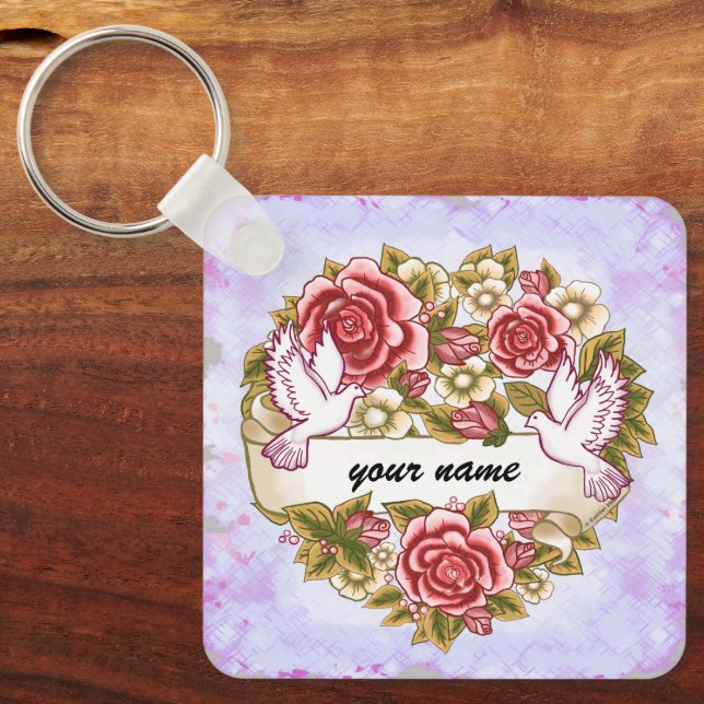 I Thee Wed wedding keychain (Front)