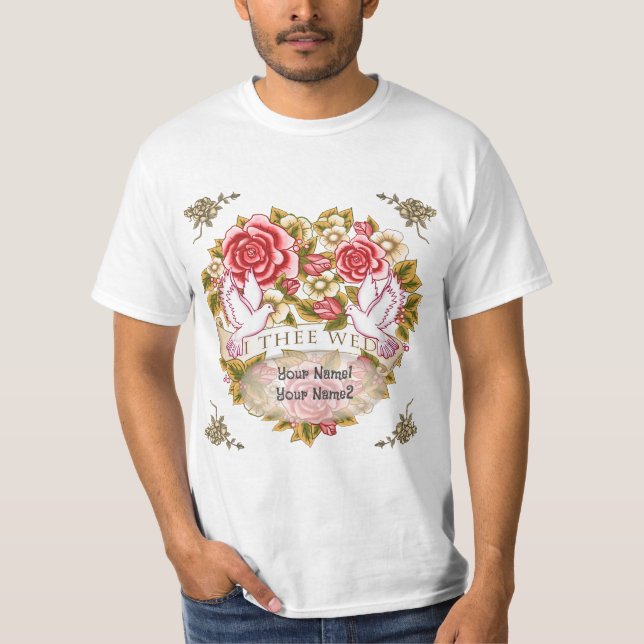 I Thee Wed wedding t-shirt (Front)