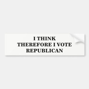 I Think Bumper Sticker