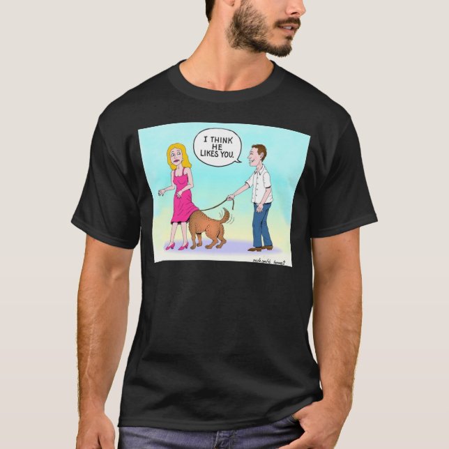 I Think He Likes You Comics T-shirt (Front)