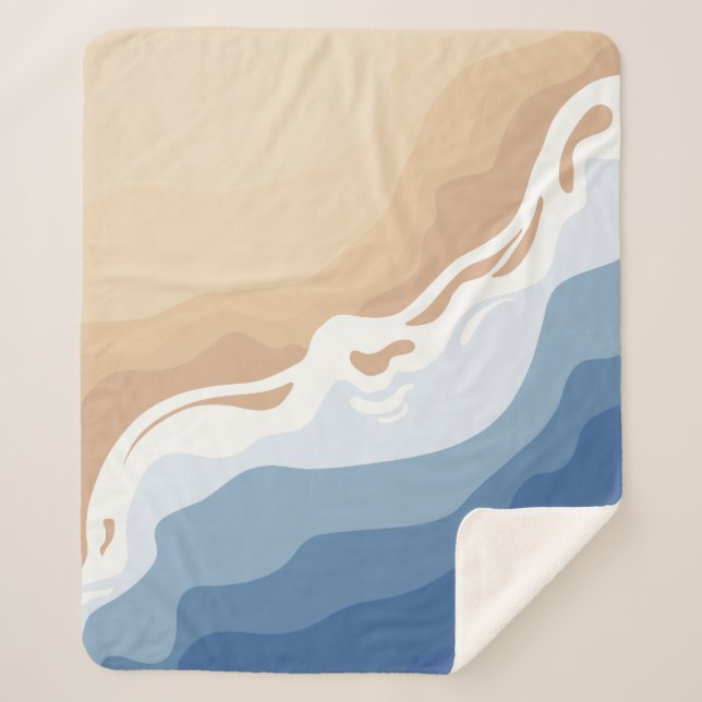 I think I could see the beach  Sherpa Blanket (Front)