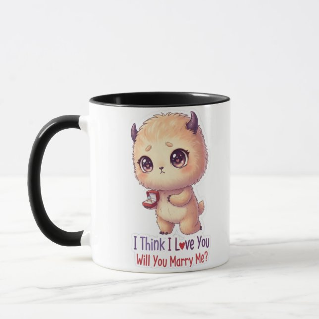 I Think I Love You Will You Marry Me Mug – Romanti (Left)