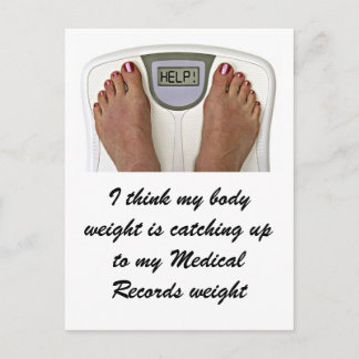 I think my body weight is catching up to my... postcard