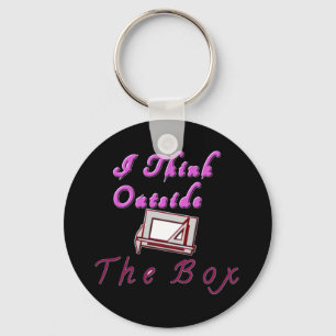 I Think Out of the Box: Creative Design Key Ring
