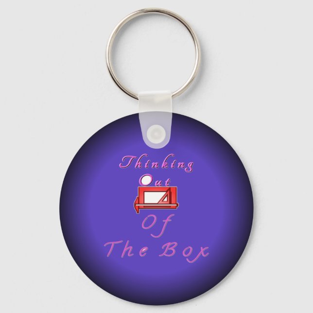 I think outside the box. key ring (Front)