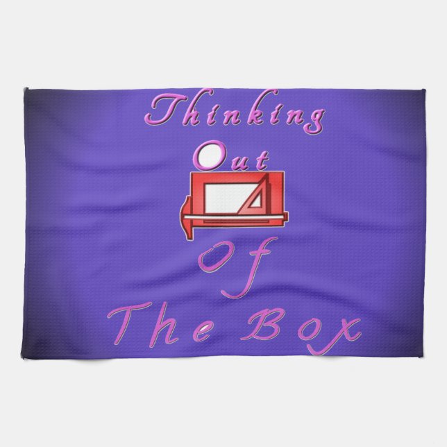 I think outside the box. tea towel (Horizontal)