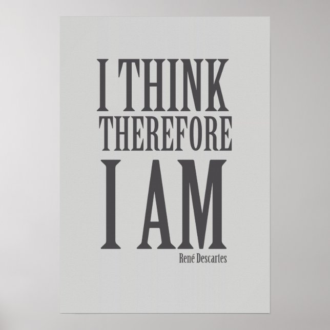 I think therefore i am poster (Front)