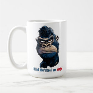 i think therefore i am single coffee mug
