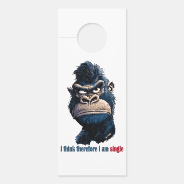 i think therefore i am single door hanger (Front)