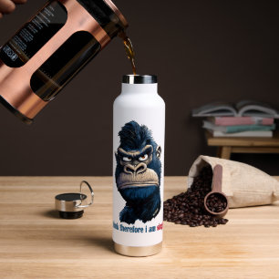 i think therefore i am single water bottle