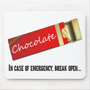 I think this qualifies as a chocolate emergency mouse pad