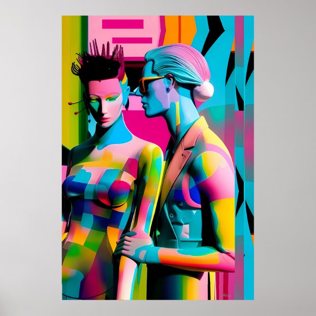 I Think We're Alone Now Ken Gauge Retrowave Poster (Front)