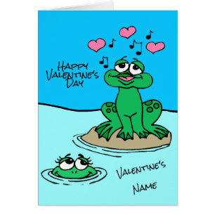 I Think You're Toadally Terrific Frog Valentine