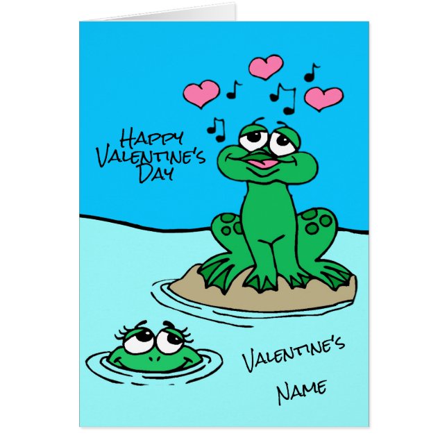 I Think You're Toadally Terrific Frog Valentine (Front)