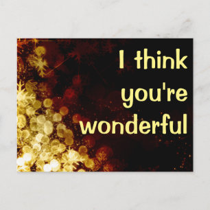 I think you're wonderful postcard