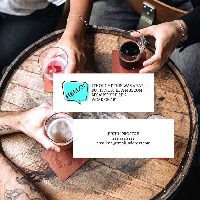 I Thought This Was A Bar Fun Dating Calling Card (Hello! single and dating calling card.)